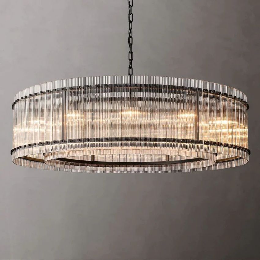 Sanrico Glass Round Chandelier 60"