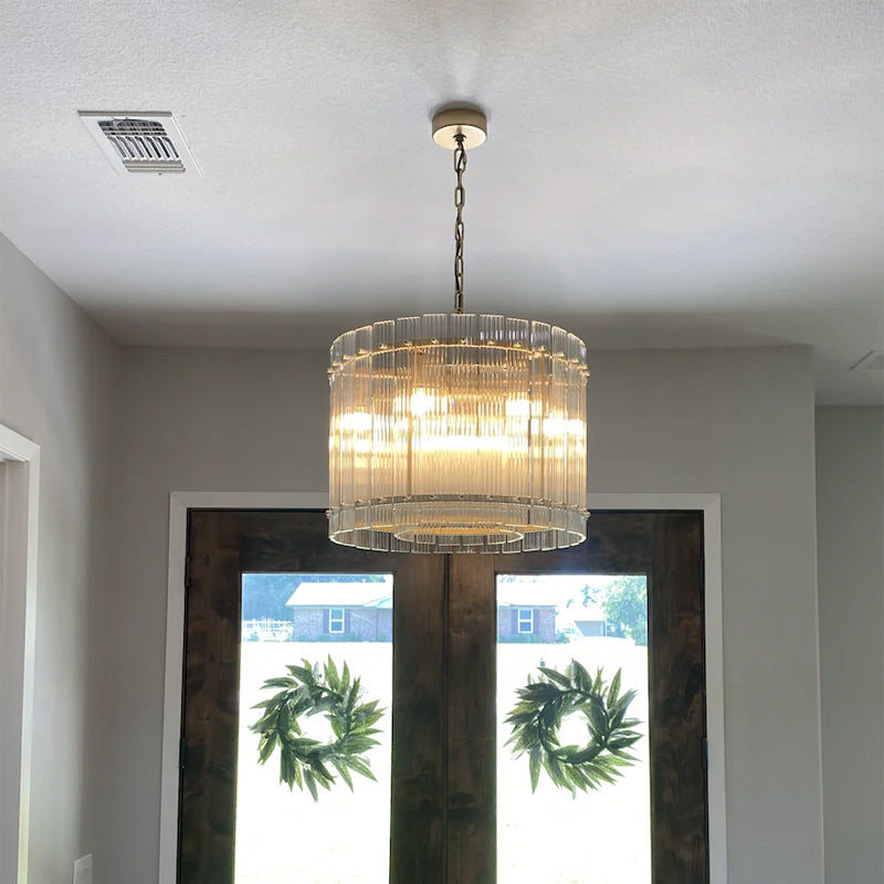 Sanrico Glass Round Chandelier 22"