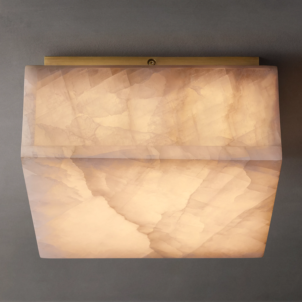 Rivent Alabaster Square Flush Mount