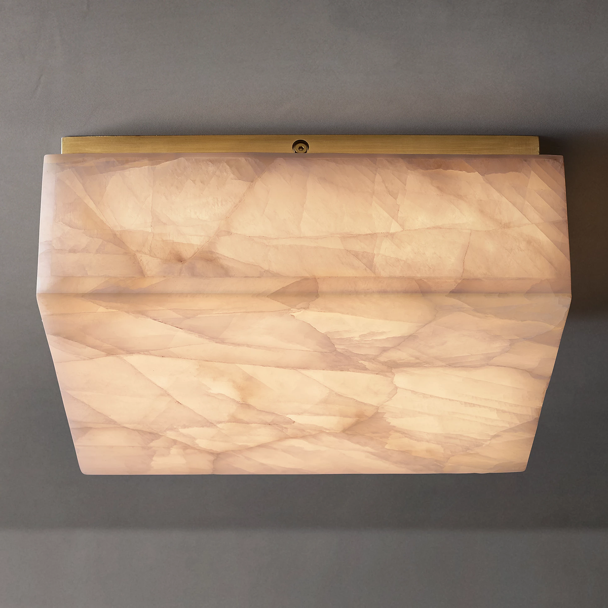 Rivent Alabaster Square Flush Mount
