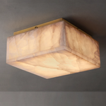 Rivent Alabaster Square Flush Mount