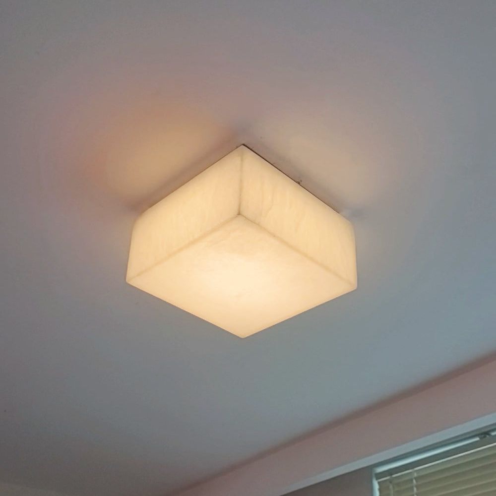 Rivent Alabaster Square Flush Mount