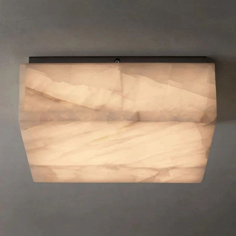 Rivent Alabaster Square Flush Mount