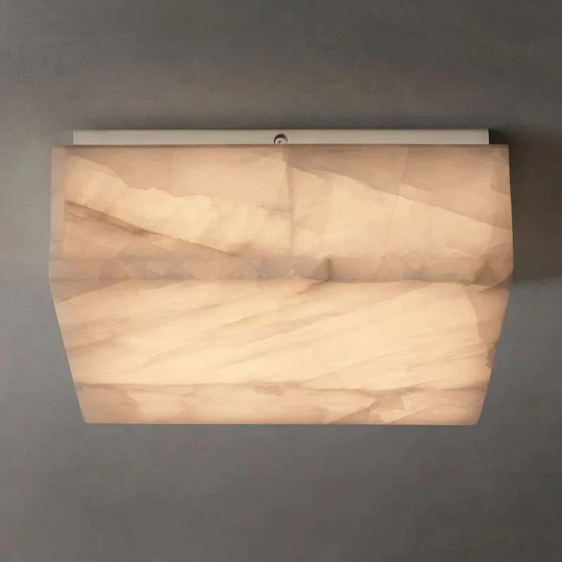 Rivent Alabaster Square Flush Mount