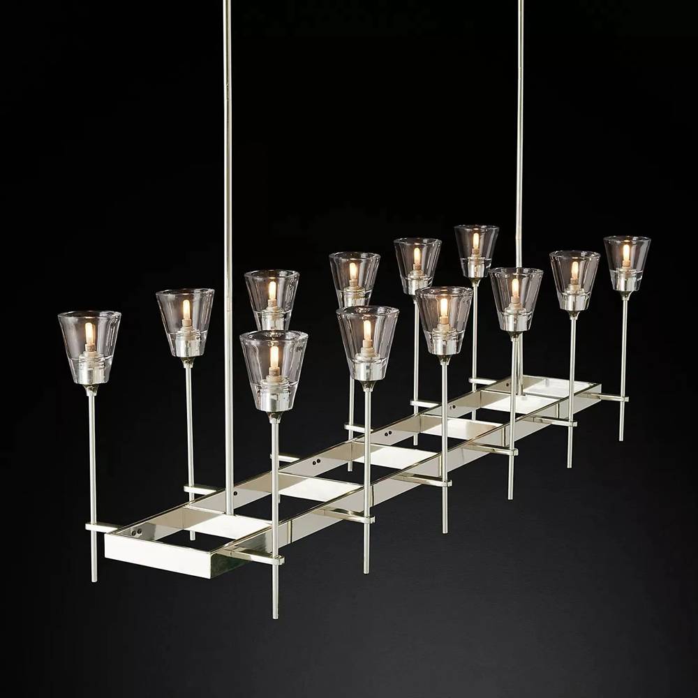 Torchis Rectangular Chandelier 54"