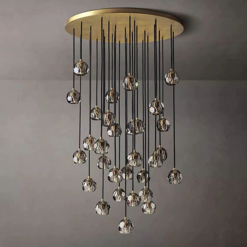 Boulle Round Chandelier 40"