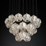 Boulle Round Cluster Chandelier 24"