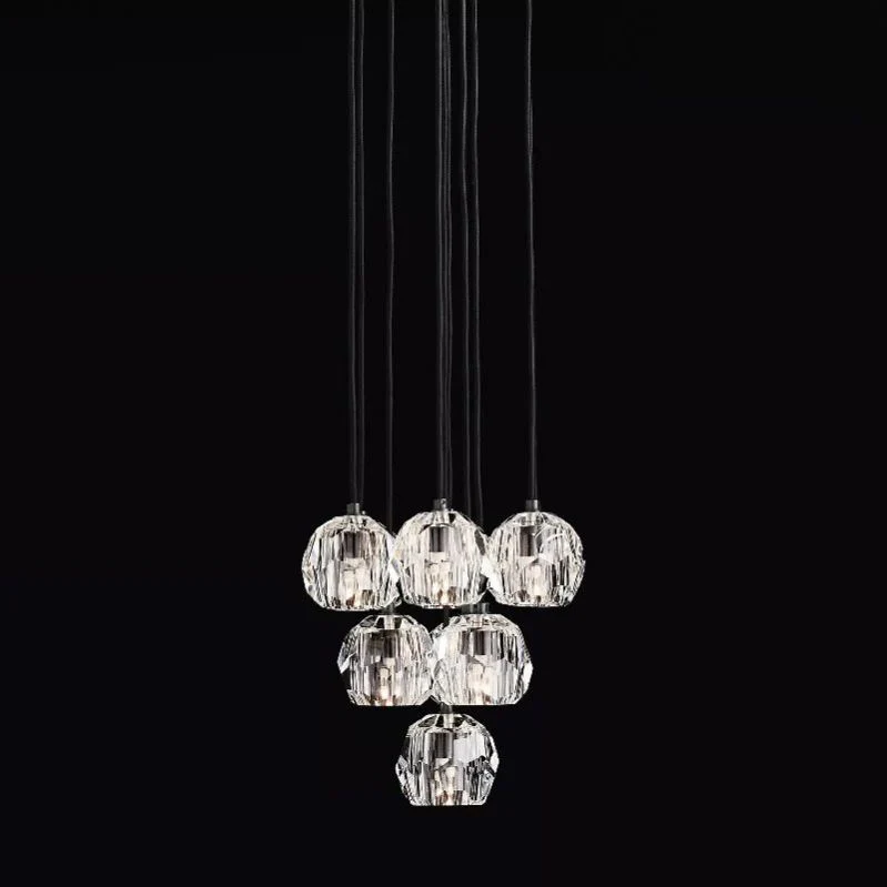Boulle Round Cluster Chandelier 14"