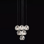 Boulle Round Cluster Chandelier 14"