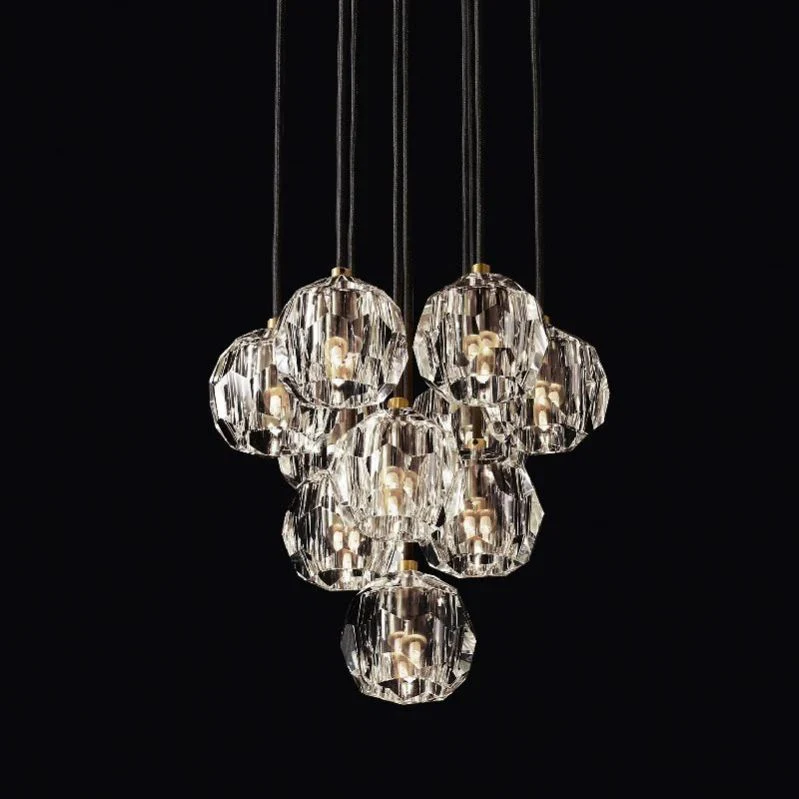 Boulle Round Cluster Chandelier 14"
