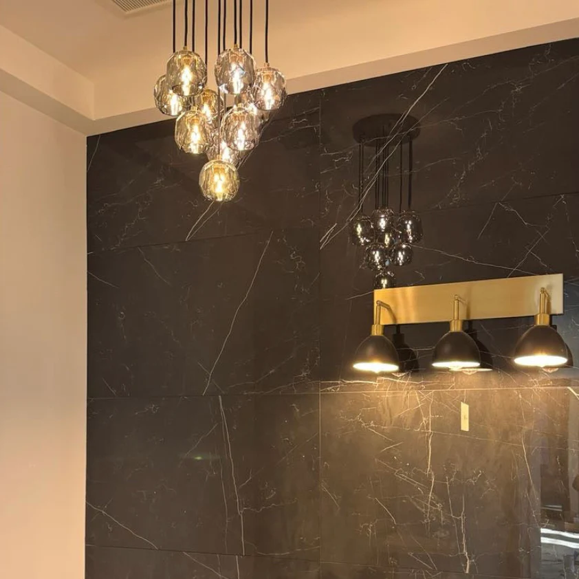 Boulle Round Cluster Chandelier 14"