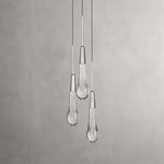 Soltaire Raindrop 3-Light Round Pendant