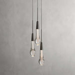 Soltaire Raindrop 3-Light Round Pendant