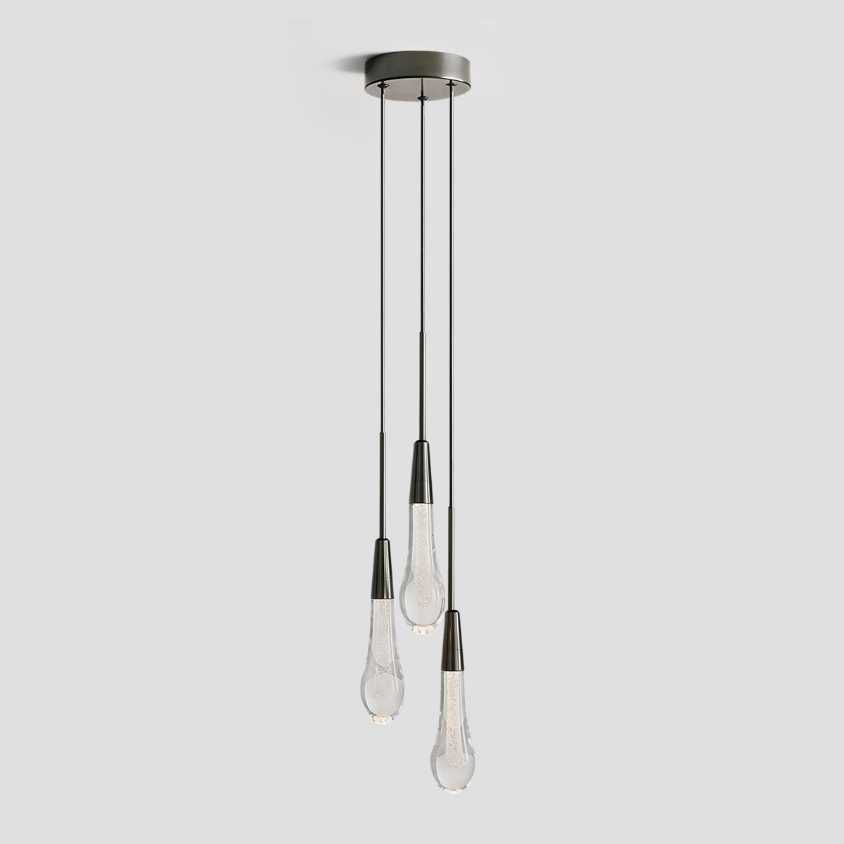 Soltaire Raindrop 3-Light Round Pendant