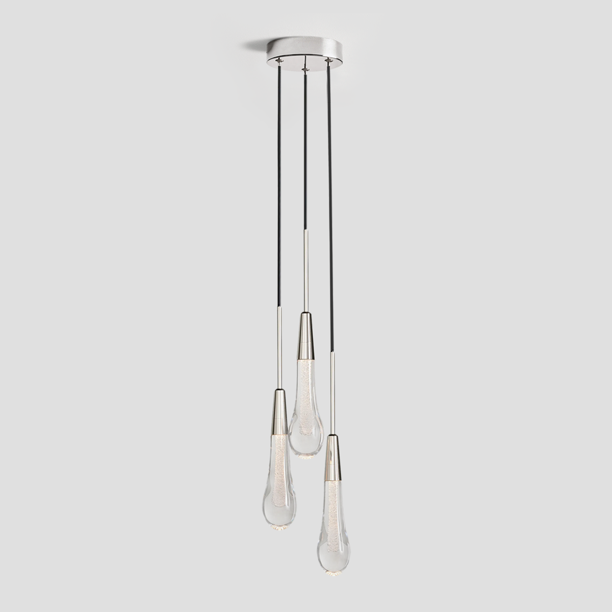 Soltaire Raindrop 3-Light Round Pendant