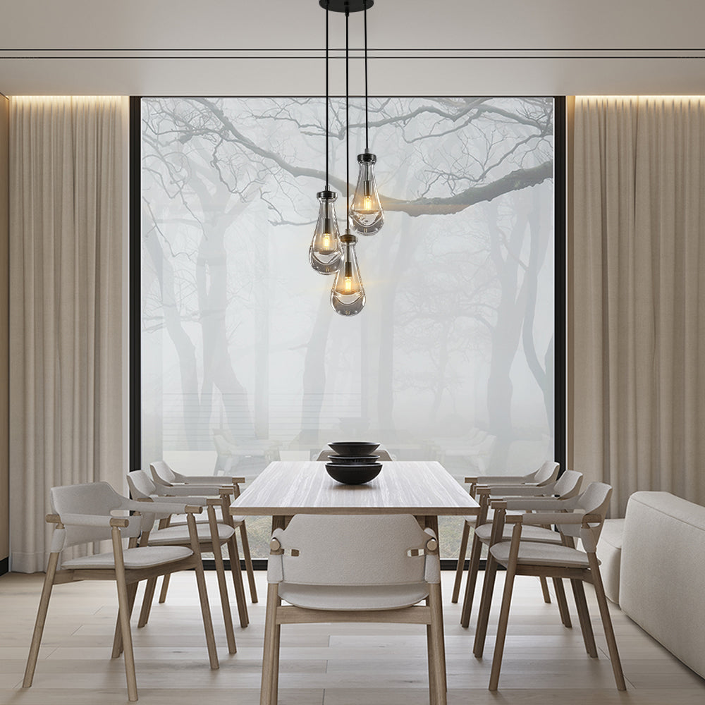 Raindrop Round Chandelier 8"