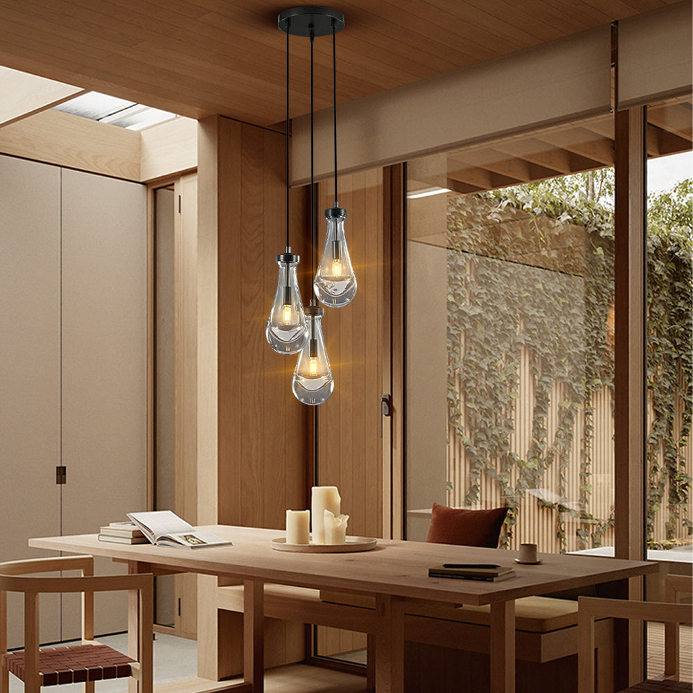 Raindrop Round Chandelier 8"