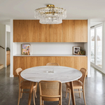 Ghiaccio Glass Flush Mount