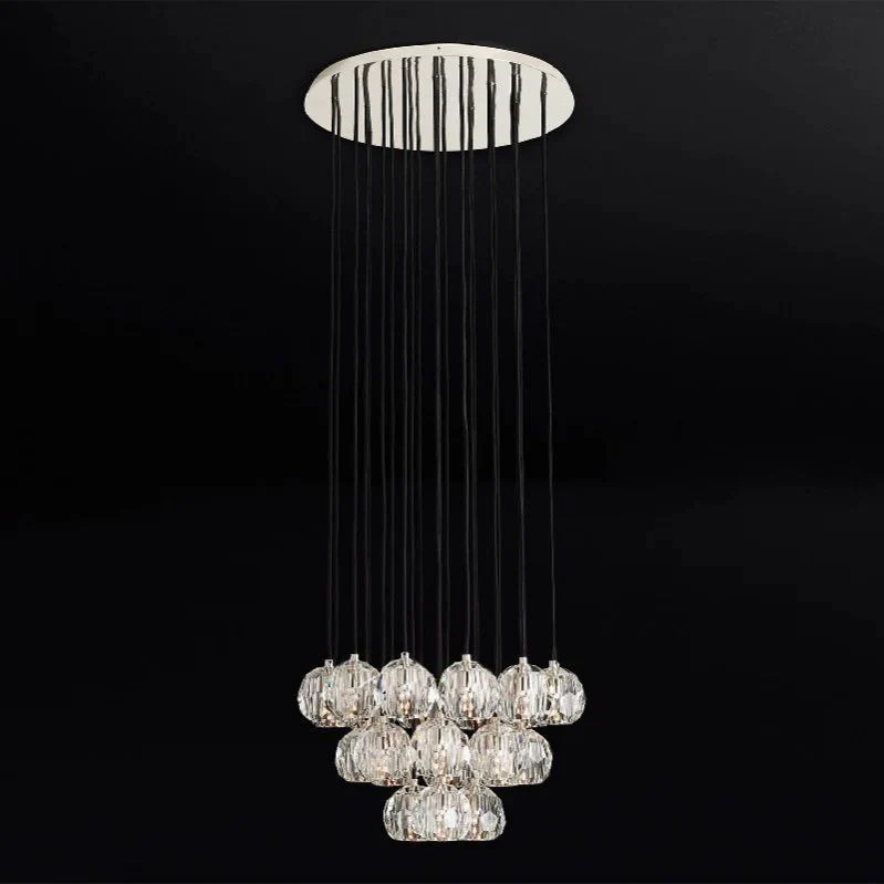 Boulle Round Cluster Chandelier 24"
