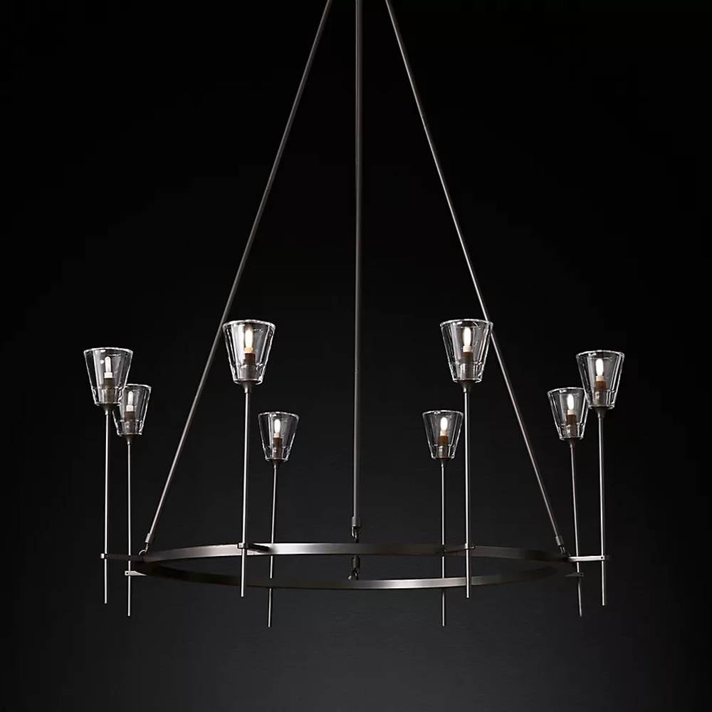 Torchis Round Chandelier 46"