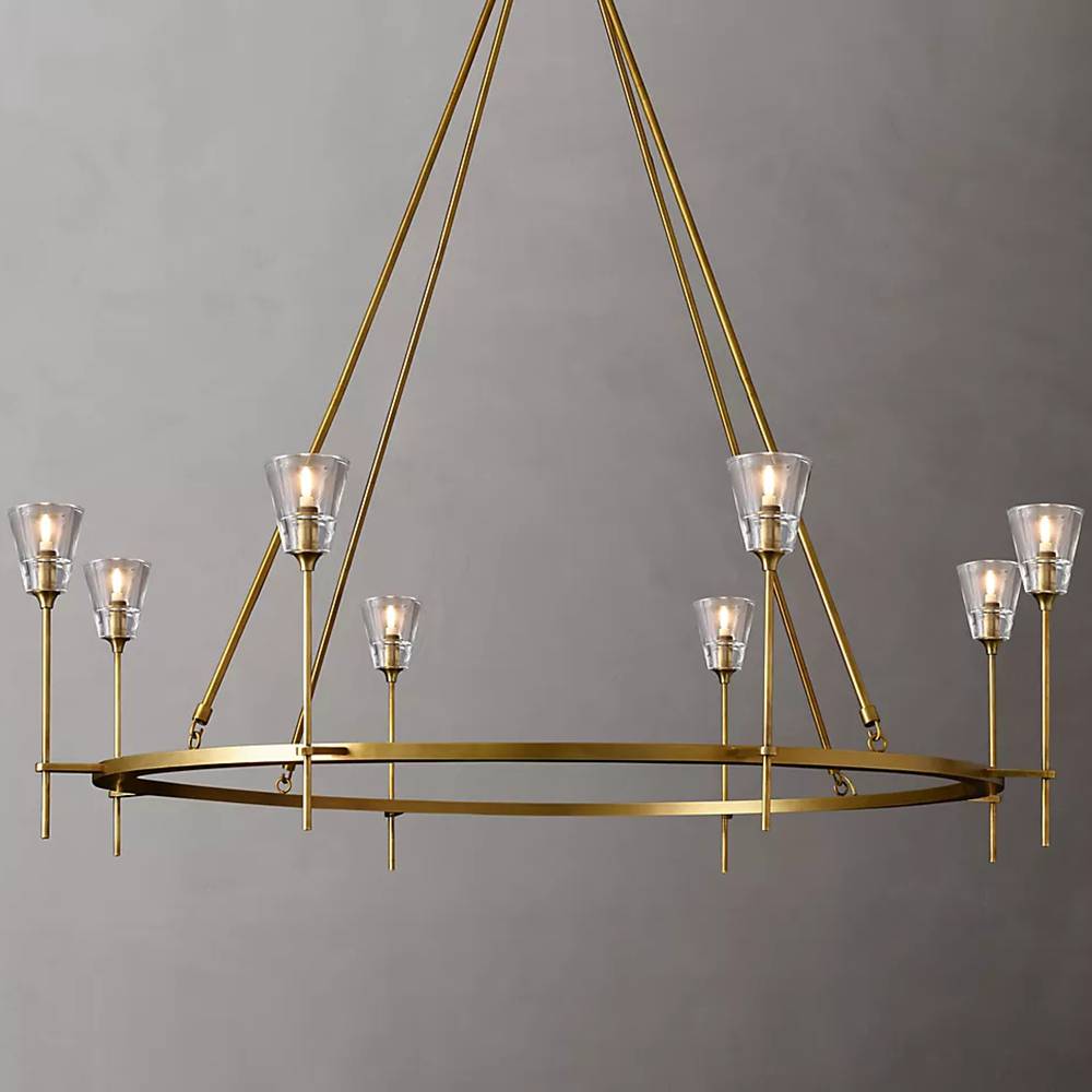 Torchis Round Chandelier 58"