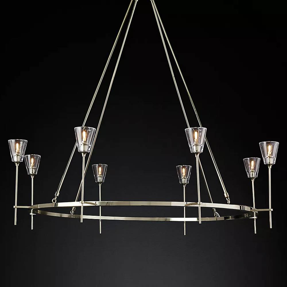 Torchis Round Chandelier 58"