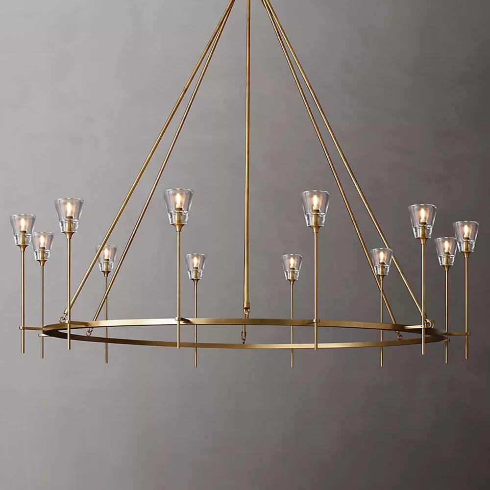 Torchis Round Chandelier 70"