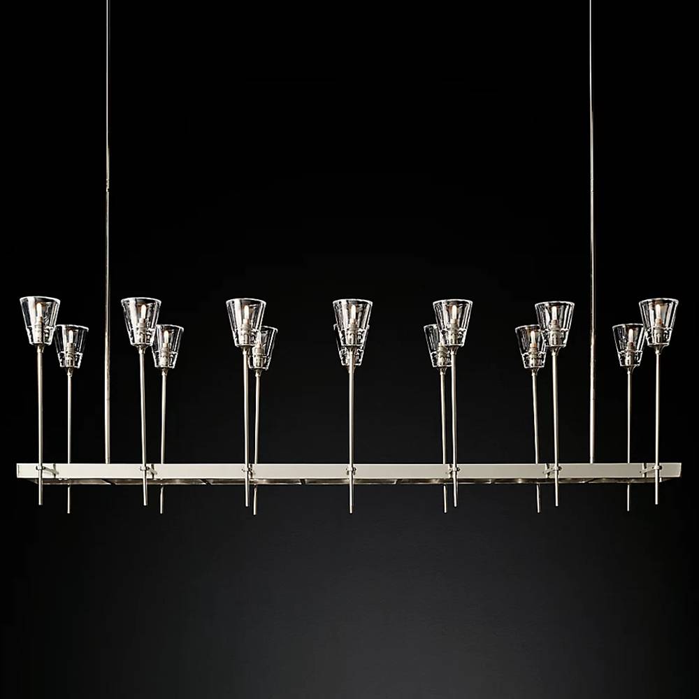 Torchis Rectangular Chandelier 67"