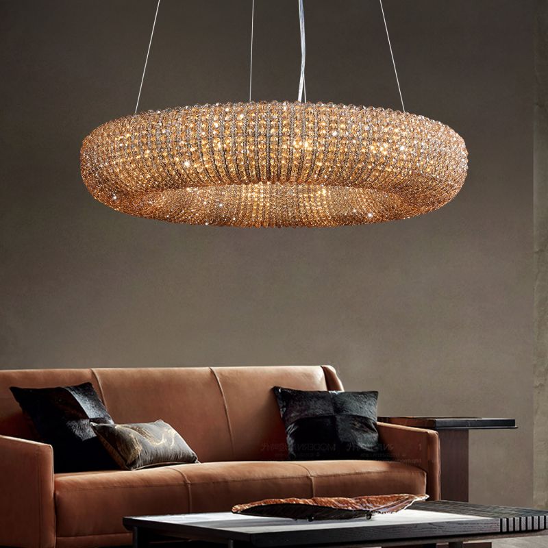 Halo Crystal Round Chandelier 41"