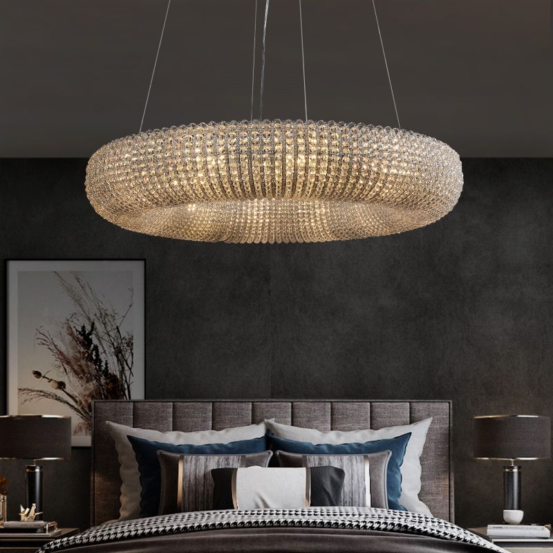 Halo Crystal Round Chandelier 72"
