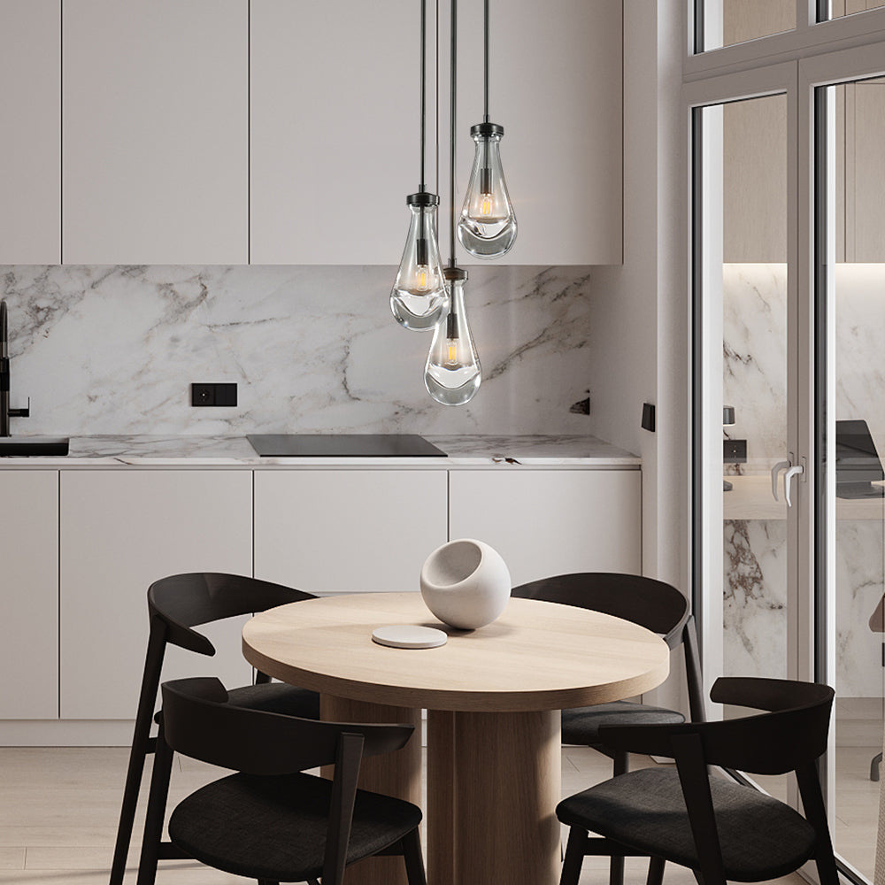 Raindrop Round Chandelier 8"