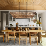 Ghiaccio Glass Oval Chandelier