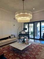 Sanrico Glass Two-Tier Round Chandelier 48"
