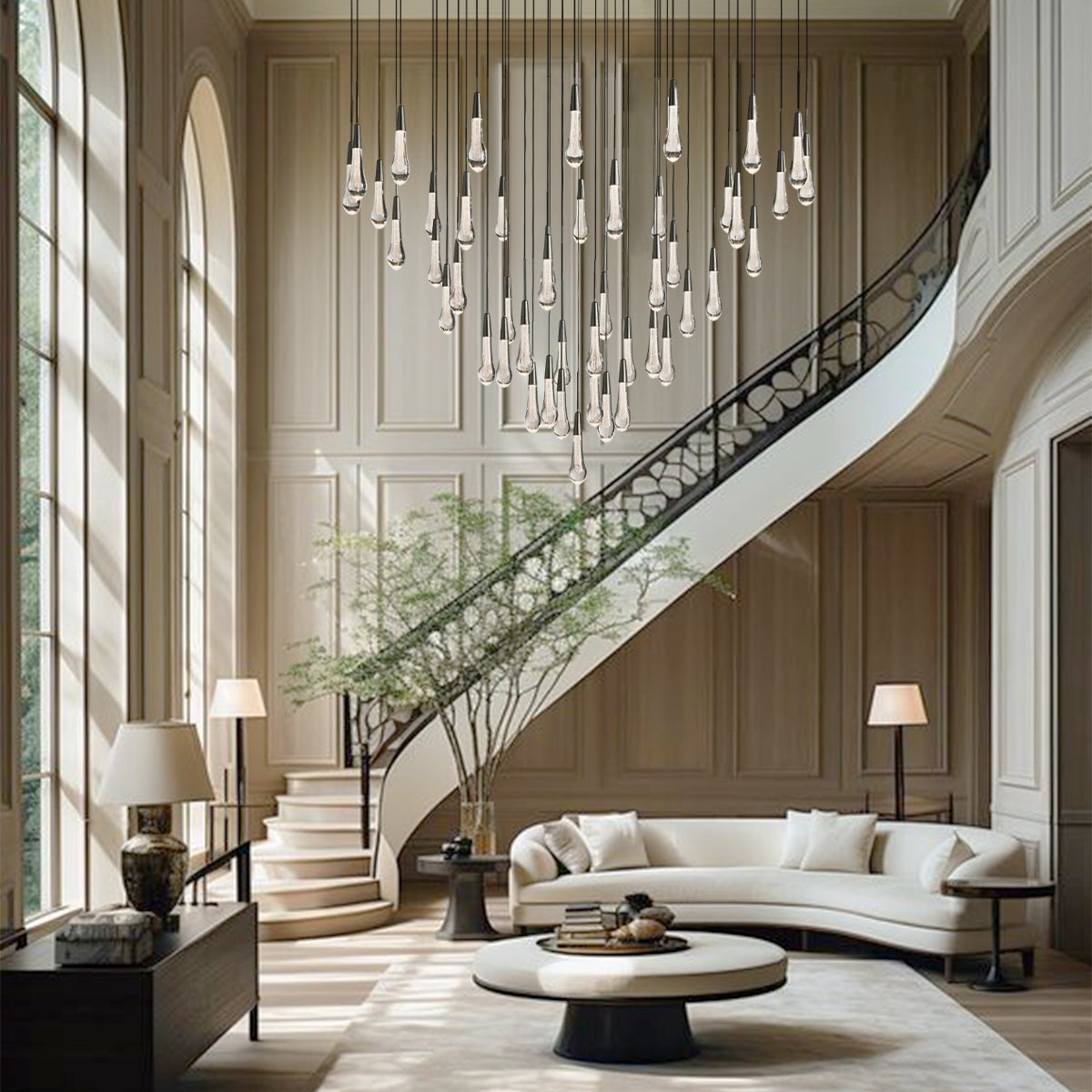 Soltaire Raindrop Round Chandelier