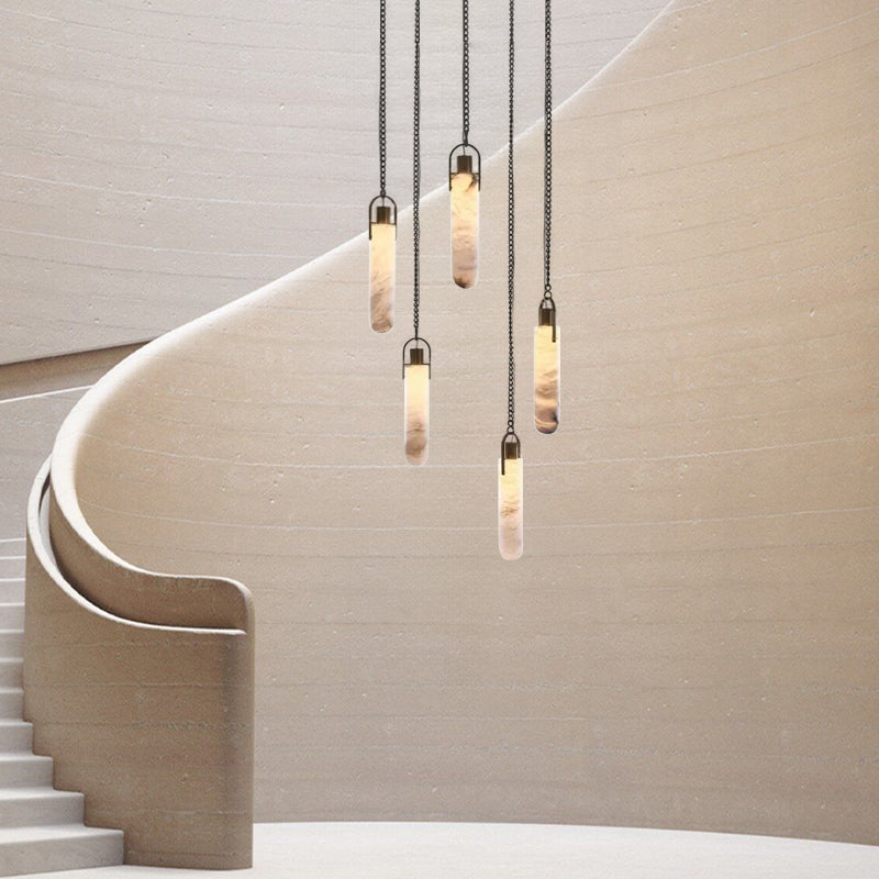 Alabaster 3 Light LED Multi-Drop Pendant