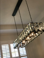 Harluxe Crystal Rectangle Chandelier 42"