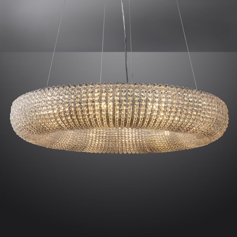 Halo Crystal Round Chandelier 32"