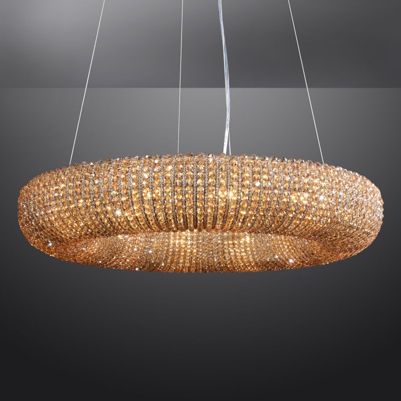 Halo Crystal Round Chandelier 32"