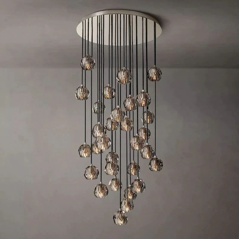 Boulle Round Chandelier 30"