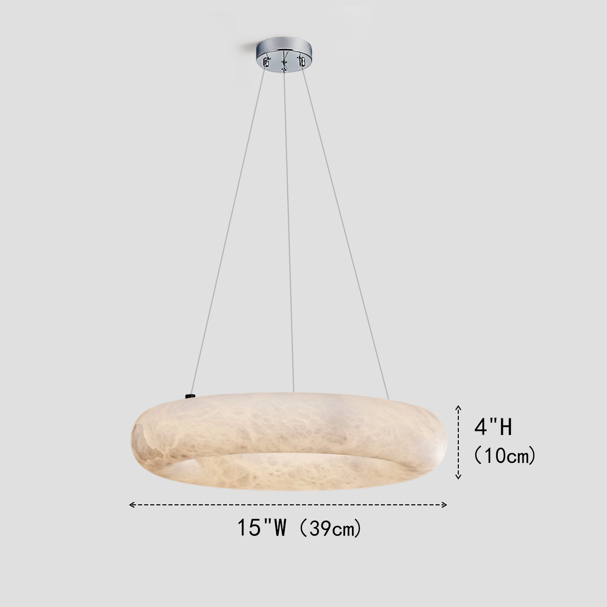 Alabaster Round Ring Chandelier