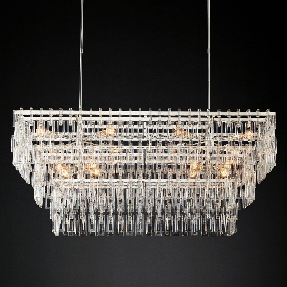 Marvion Tiered Rectangle Chandelier 60"
