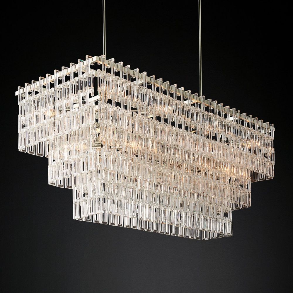 Marvion Tiered Rectangle Chandelier 60"