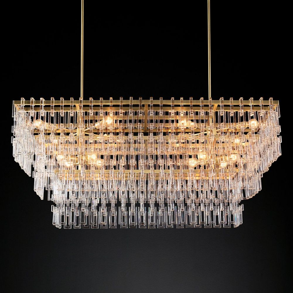 Marvion Tiered Rectangle Chandelier 60"