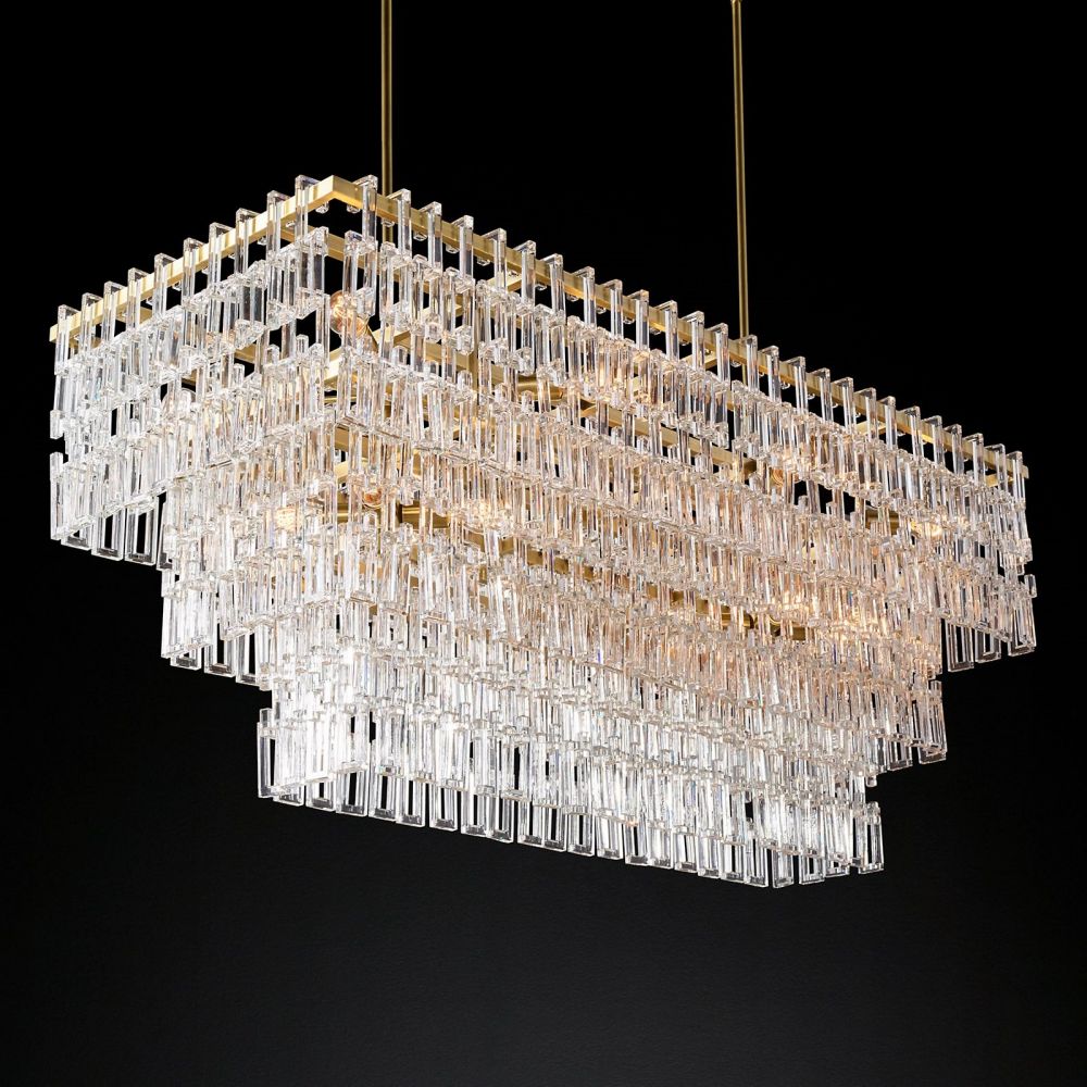Marvion Tiered Rectangle Chandelier 60"