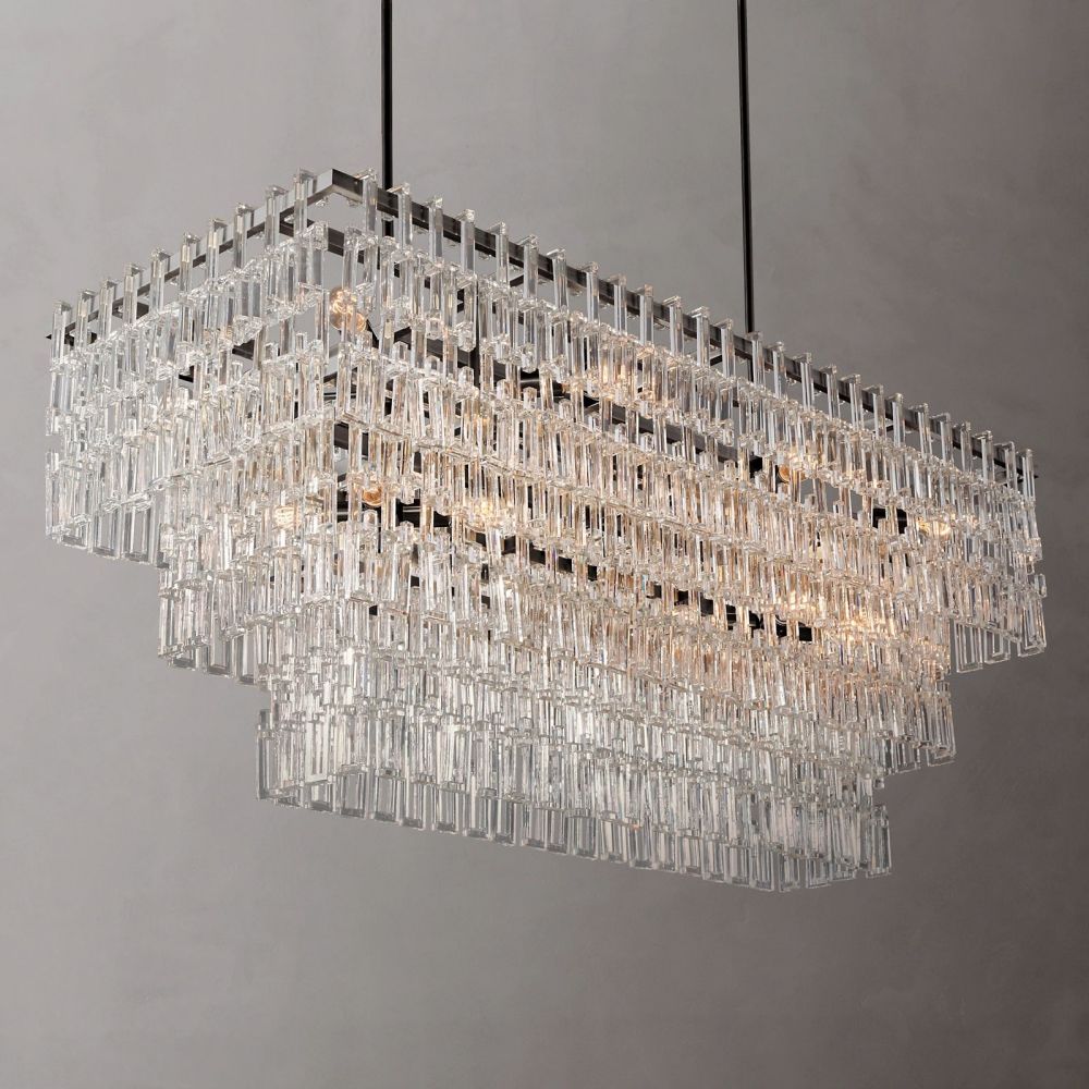 Marvion Tiered Rectangle Chandelier 60"