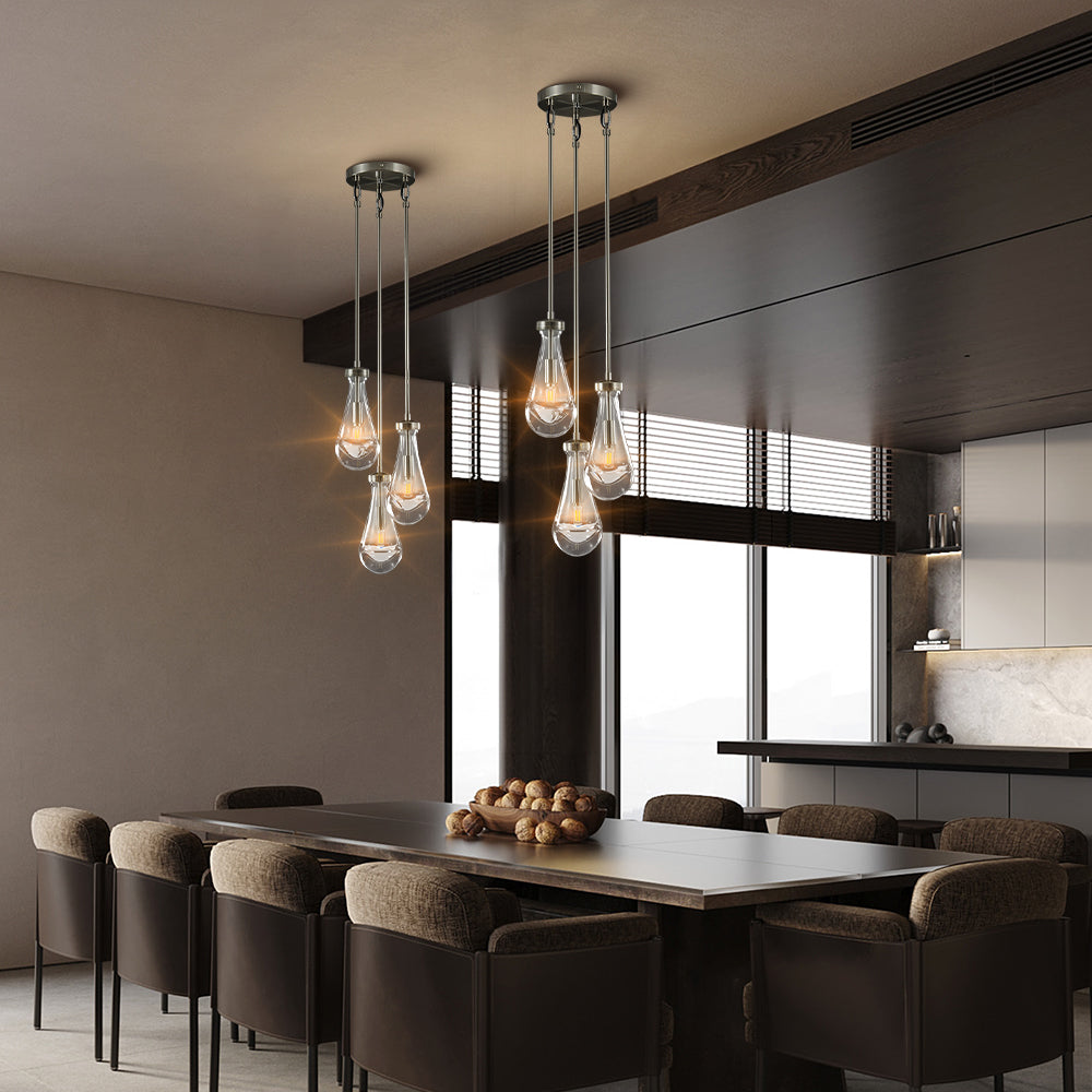 Raindrop Round Chandelier 8"