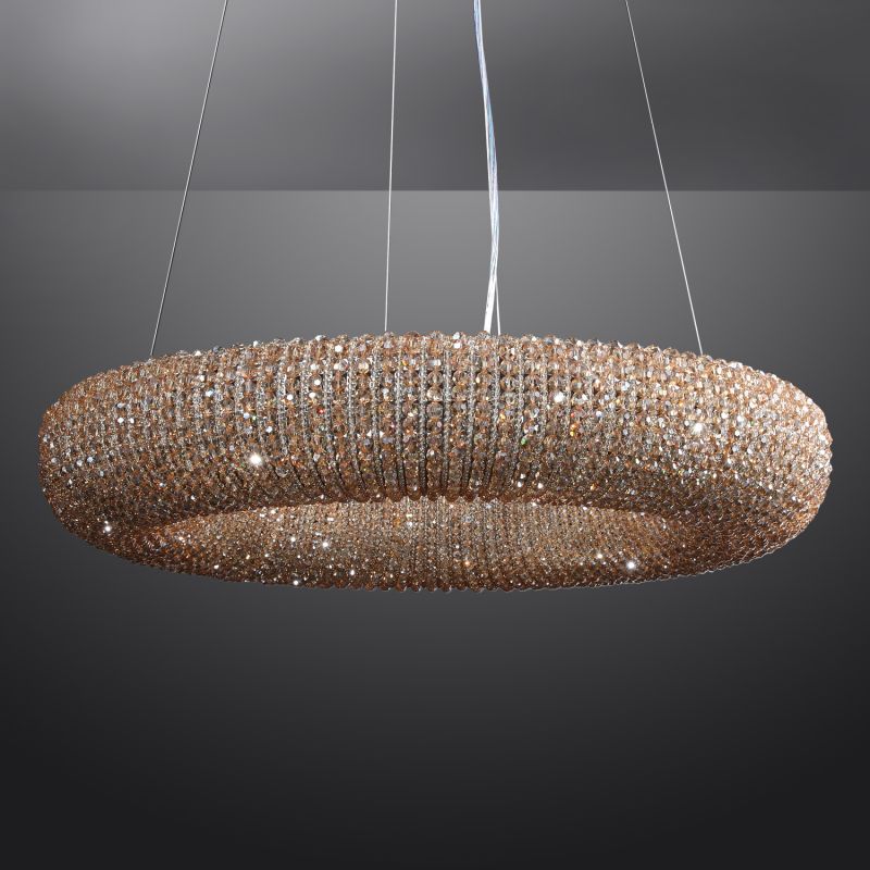 Halo Crystal Round Chandelier 32"