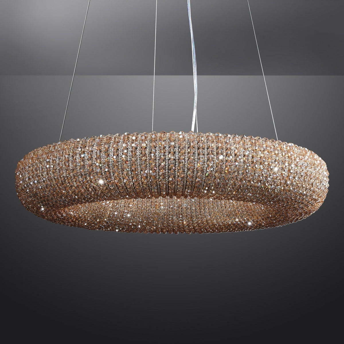 Halo Crystal Round Chandelier 59"