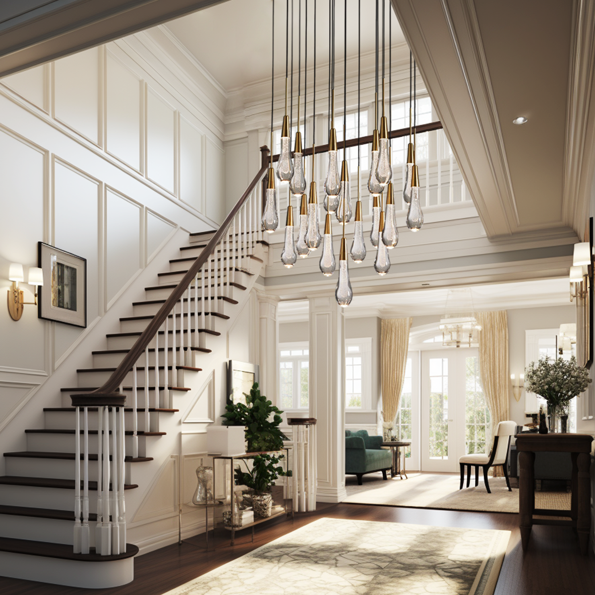 Soltaire Raindrop Round Chandelier