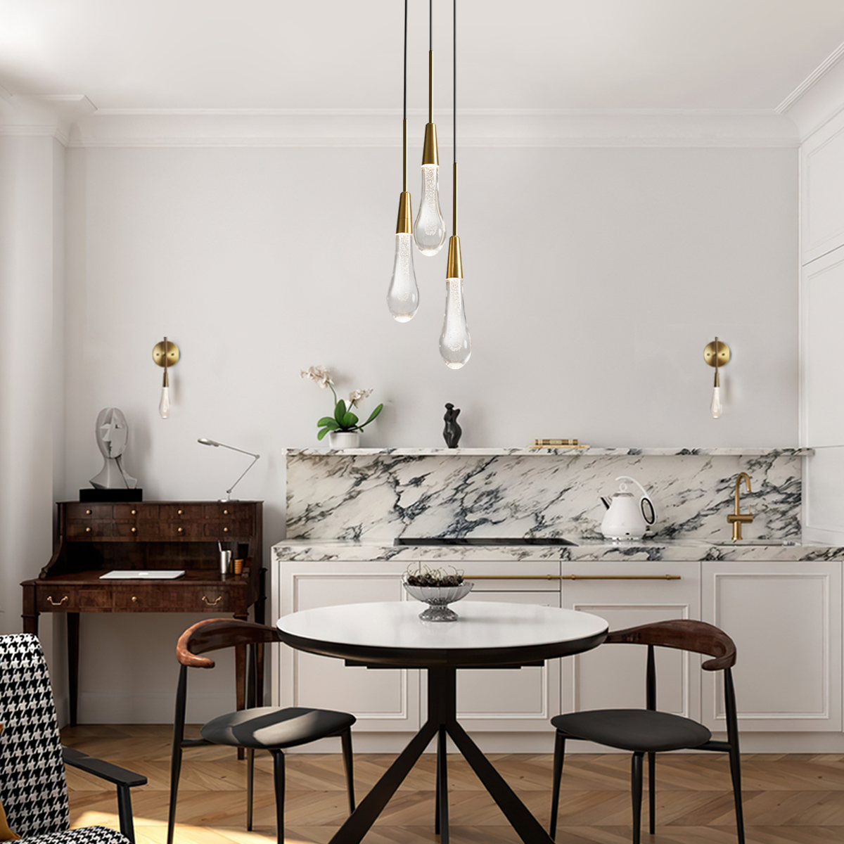 Soltaire 3-Light Round Pendant